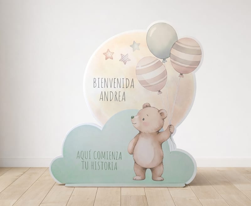 Cartel bienvenida oso