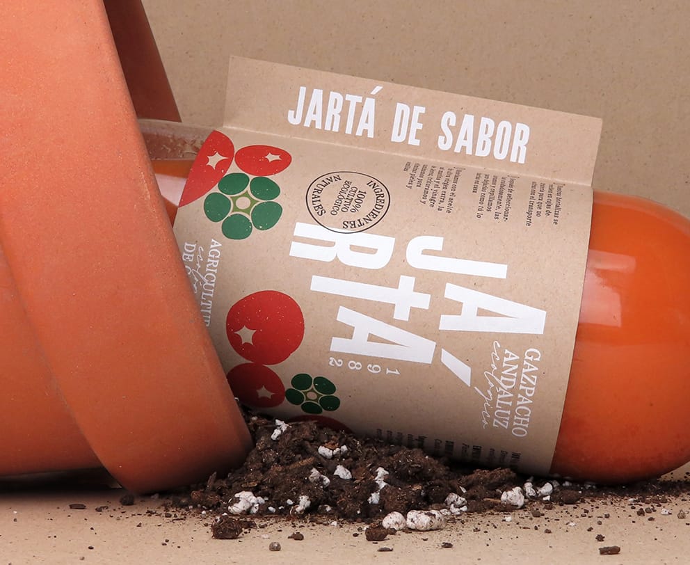 Etiqueta en gazpacho