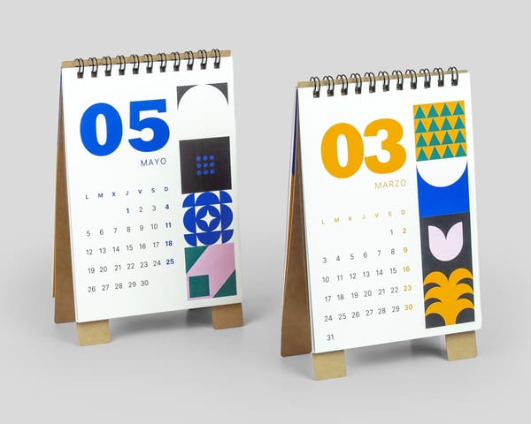 Calendario Mesa Wireo con Patas