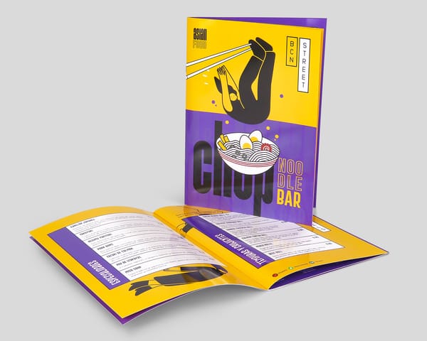 Cartas restaurante grapadas