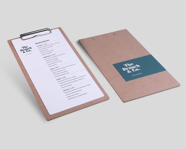 Cartas restaurante con pinza