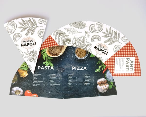 Cartas restaurante desplegable