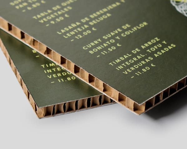 Carta restaurante ecológica