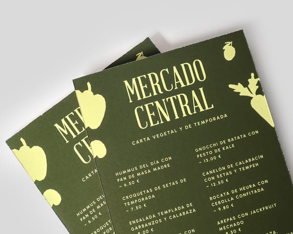 Carta restaurante ecológica