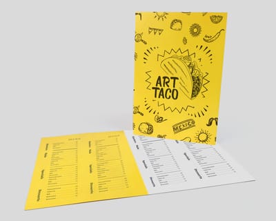 Cartas de Restaurante Plegadas