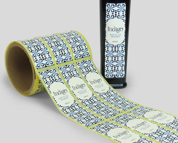 Etiquetas en bobina aceite