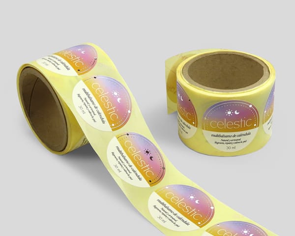 Etiquetas en bobina cosmética