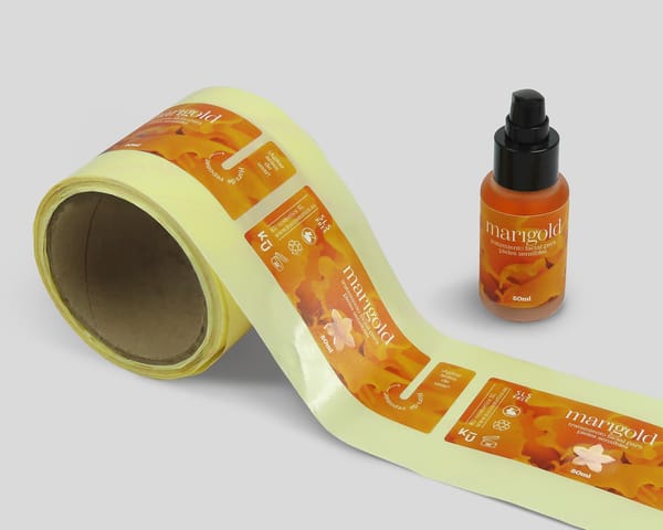 Etiquetas en bobina cosmética