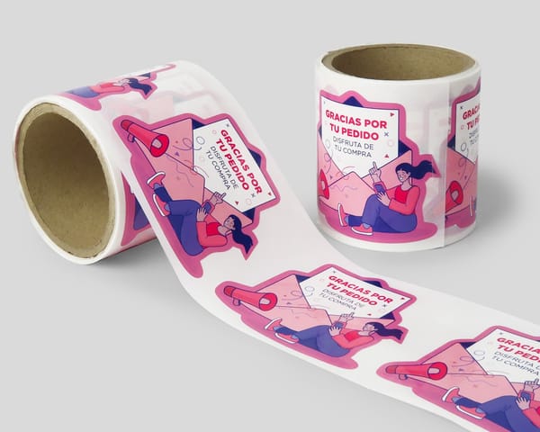 Etiquetas en bobina paquetería