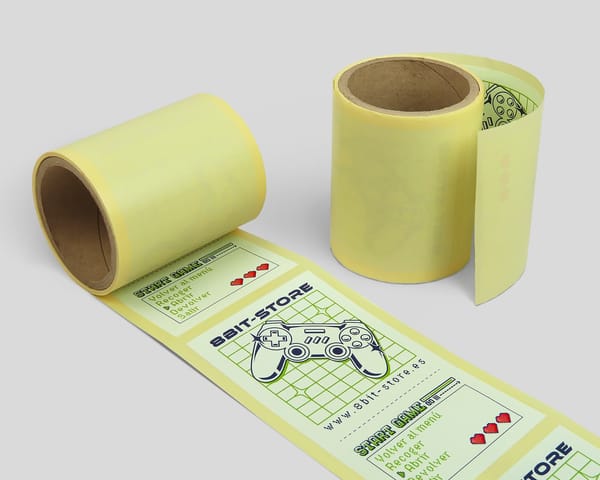 Etiquetas en bobina paquetería