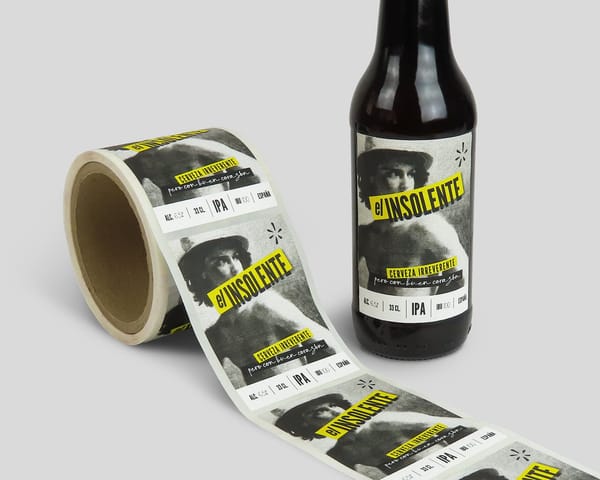 Etiquetas en bobina vino