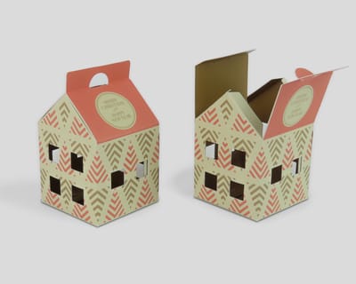Caja casa Navidad