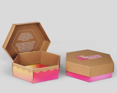 Cajas hexagonales con tapa