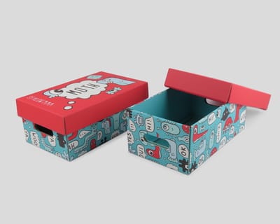 Cajas con tapa y asas