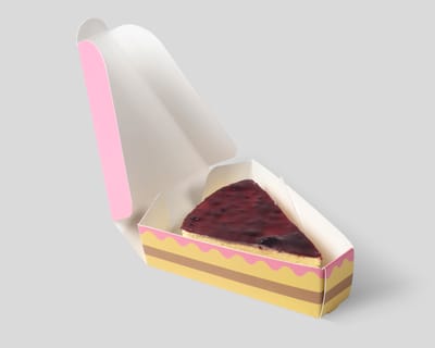 Packaging porcion de tarta