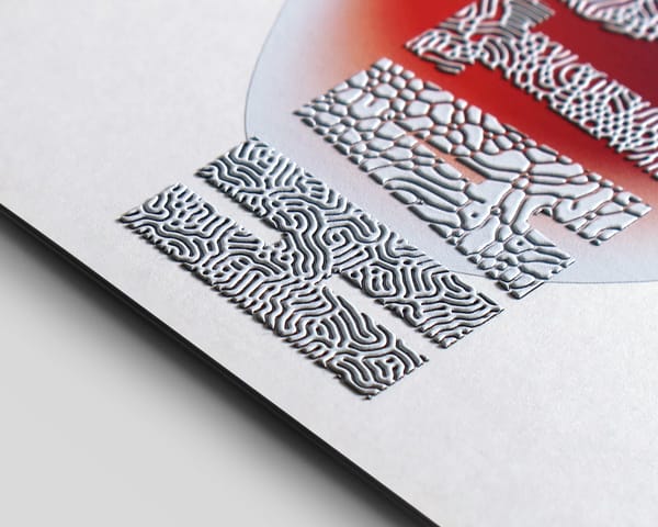 Tarjetón multicapa con textura (detalle)